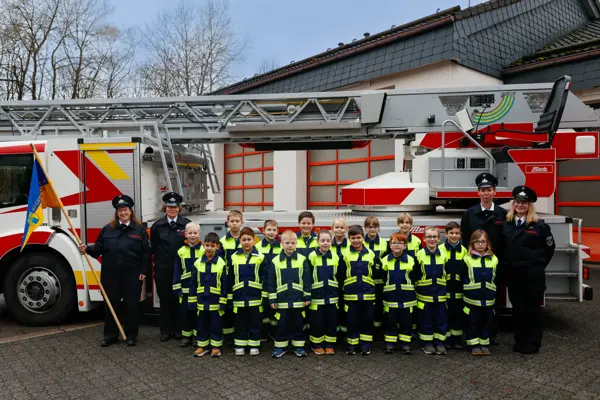 Gruppenfoto der Kinderfeuerwehr