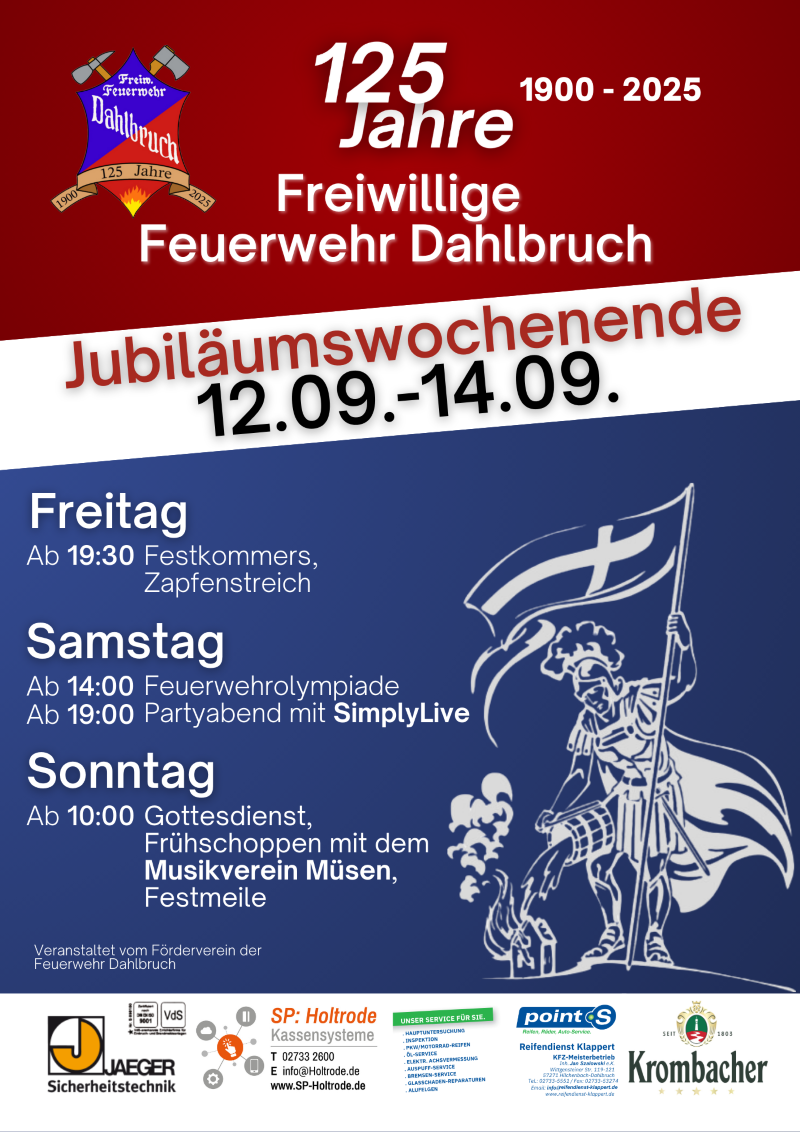 Jubiläsflyer mit Programmpunkten